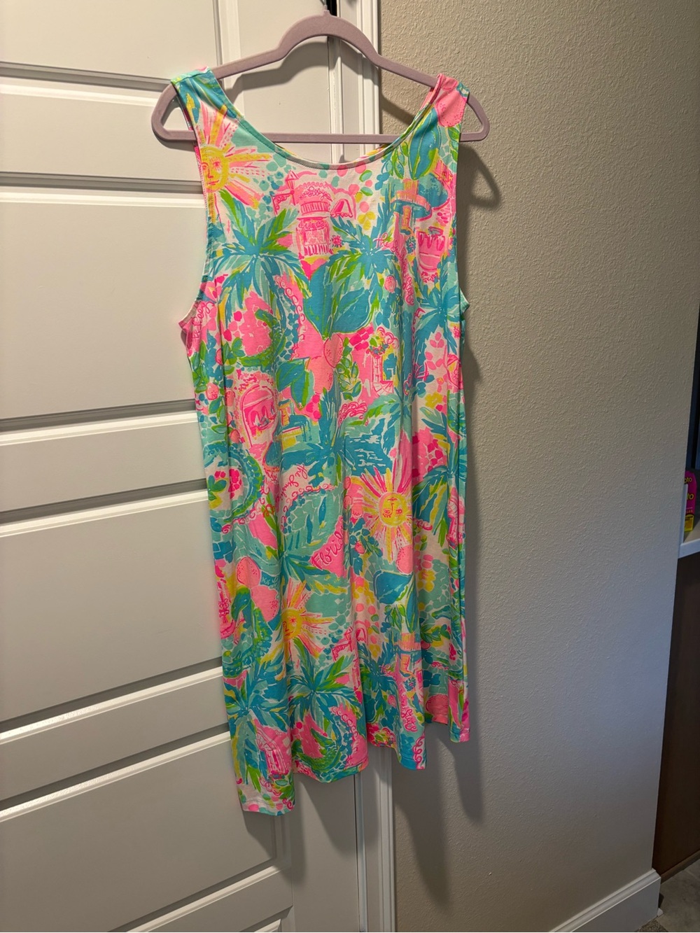 Lilly Pulitzer Sleeveless Tropical Shift Dress - Florida pattern.